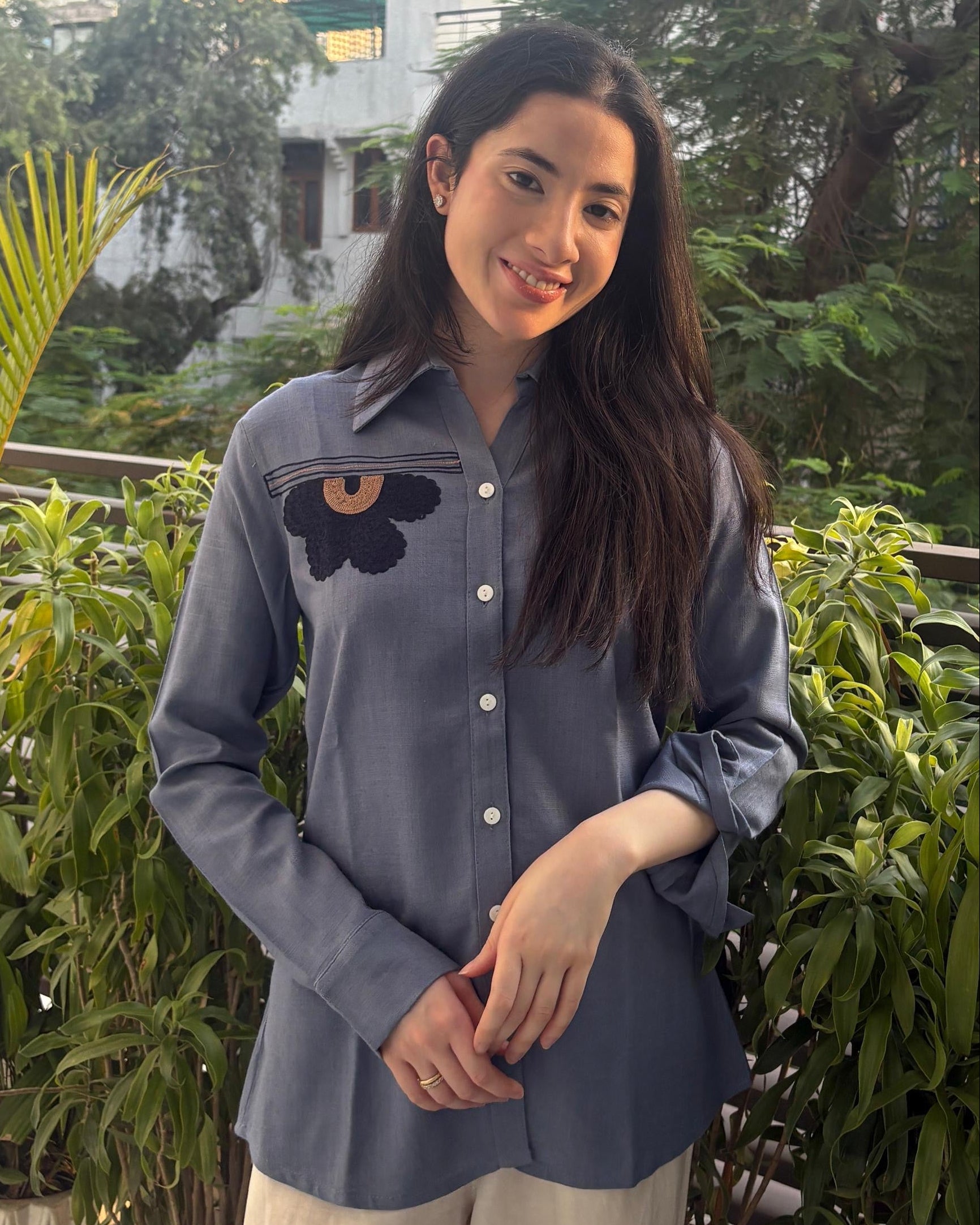 Poppy Hour ✦ Blue Premium Linen Blend