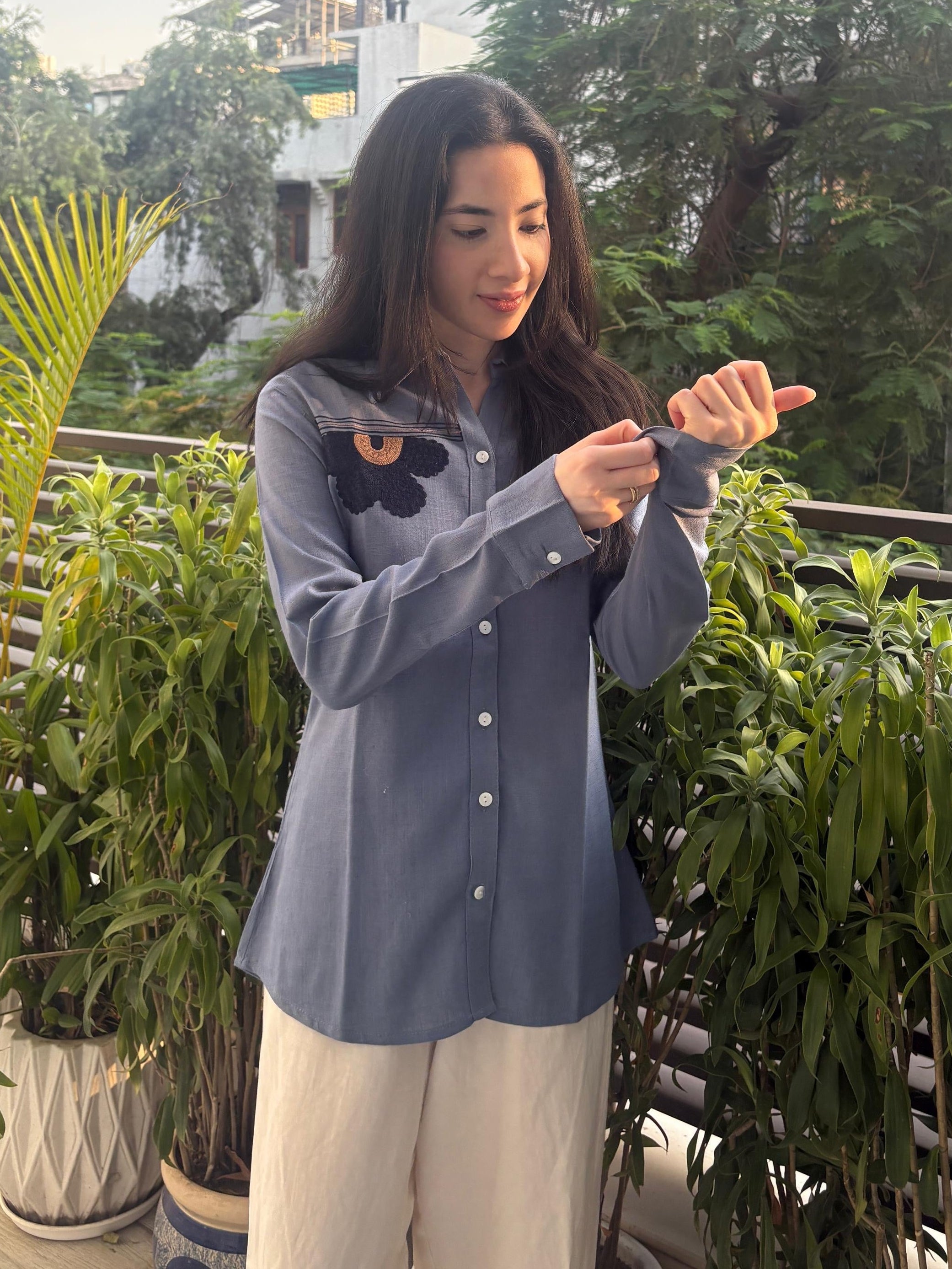 Poppy Hour ✦ Blue Premium Linen Blend