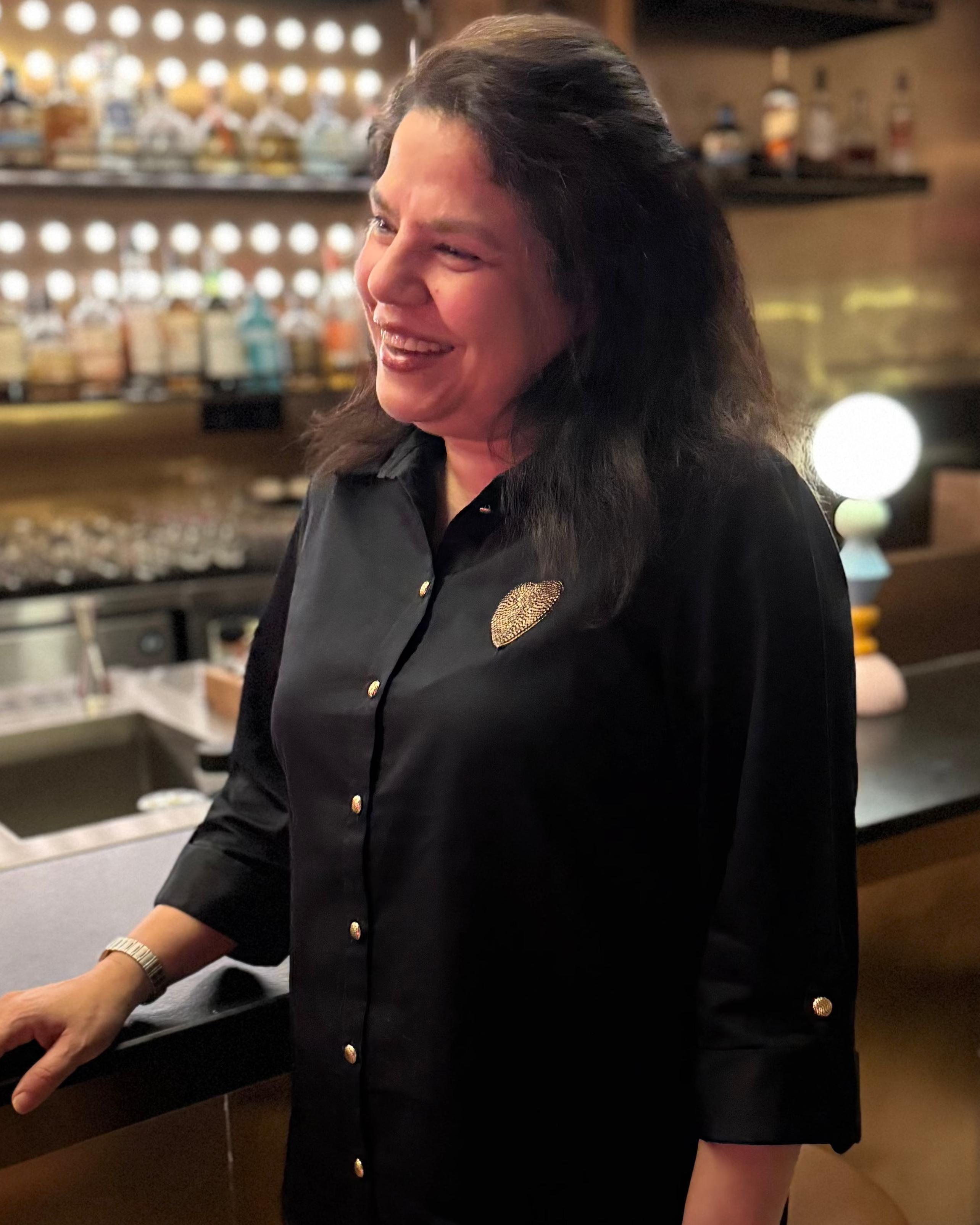 Au Black ✦ Cotton Satin Shirt