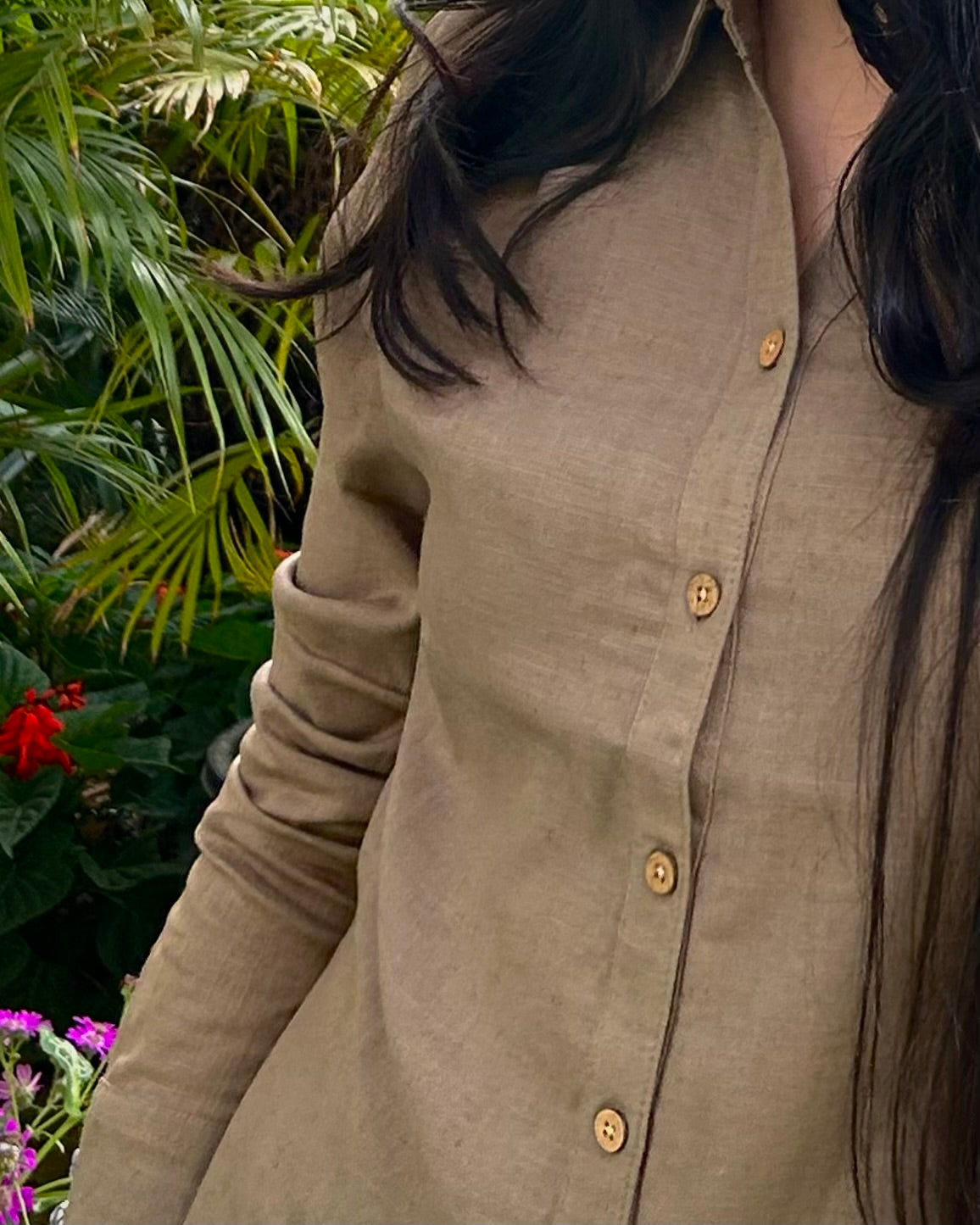 Artichoke ✦ Moss Green Linen Blend Shirt