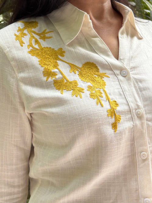 Calendula ✦ Premium Linen Blend Shirt