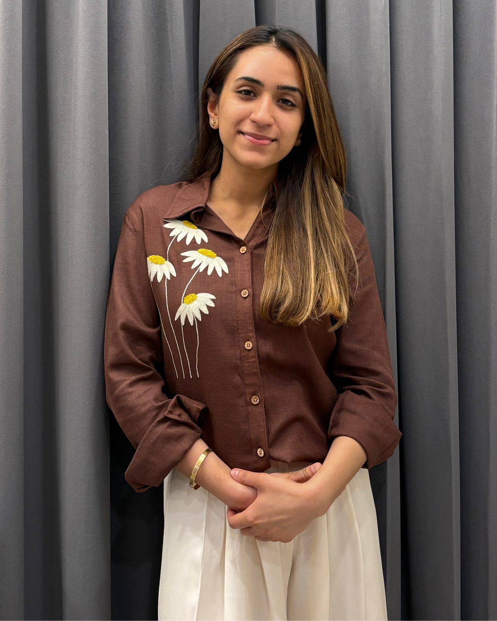 Daisy Girl ✦ Premium Linen Blend Shirt
